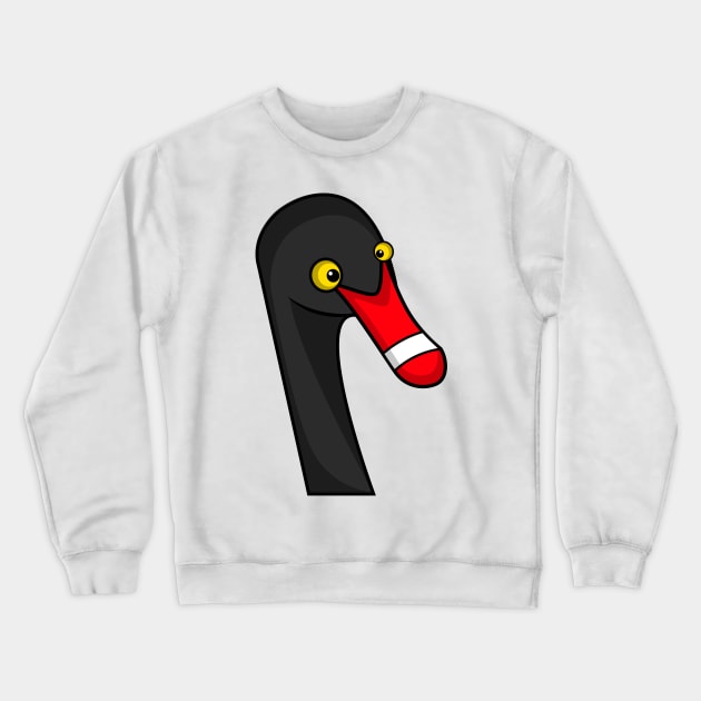 Cartoon Black Swan Crewneck Sweatshirt by MOULE